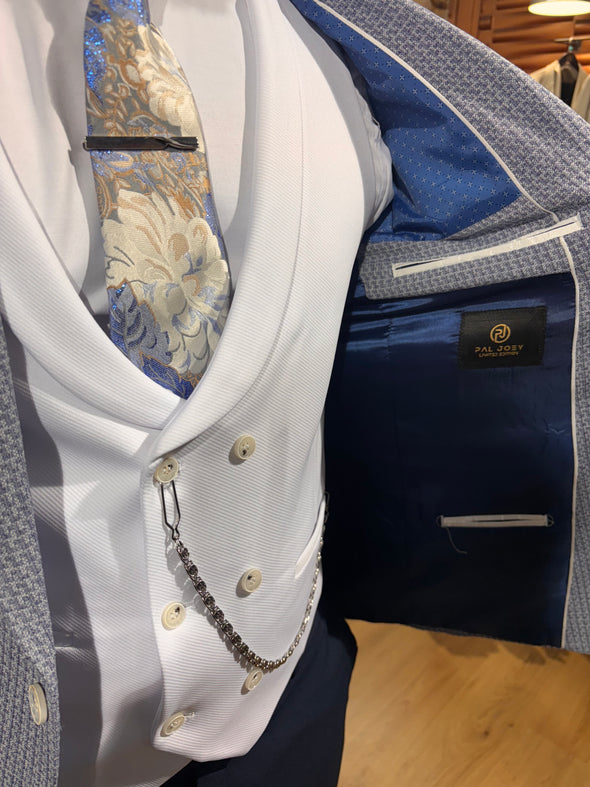 Pegasi - Pale Blue/White 3 Piece Suit