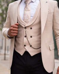 Volkov - Light Beige 3 Piece Suit