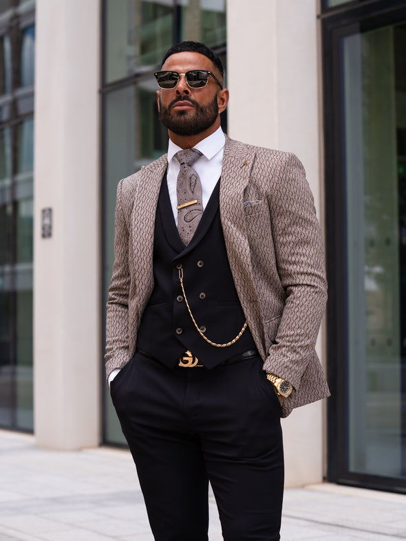 Armando - Brown/Black 3 Piece Suit