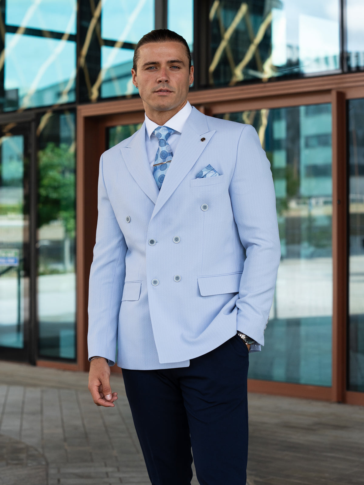 Kent - Baby Blue 2 Piece Suit