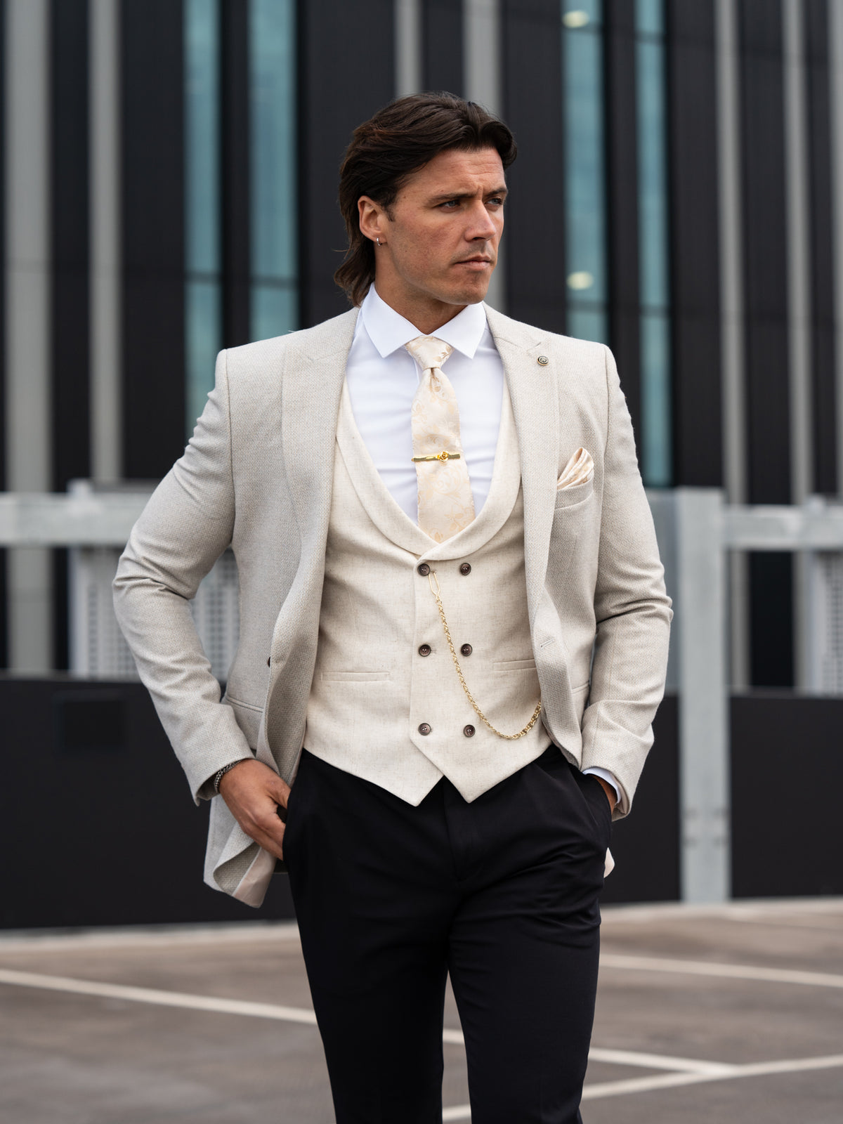 Rochester - Light Olive/Stone 3 Piece Suit