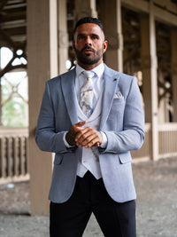 Pegasi - Pale Blue/White 3 Piece Suit