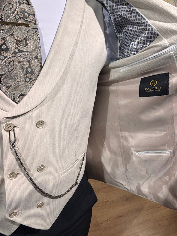 Elvis - Light Beige 3 Piece Suit