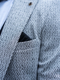 Monarch - Light Grey/Black 3 Piece Suit