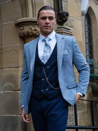 Apex - Blue/Black 3 Piece Suit