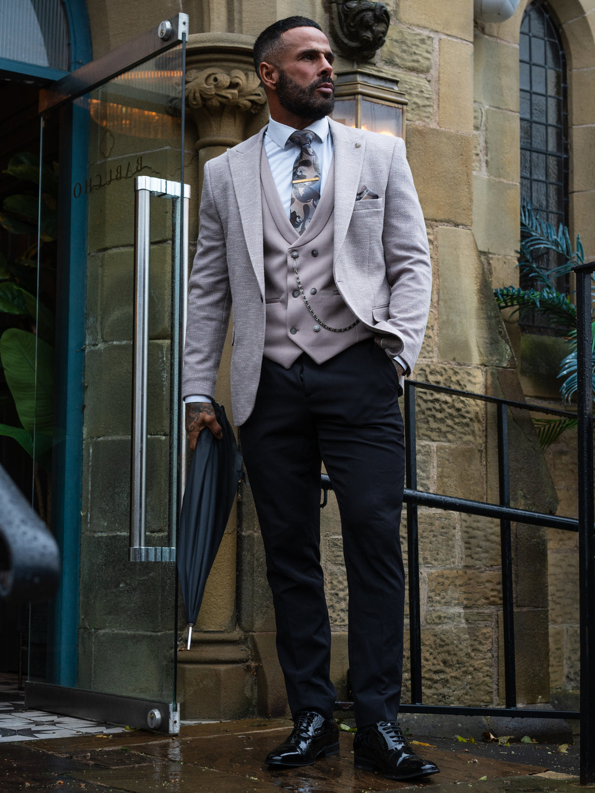Valen - Beige 3 Piece Suit
