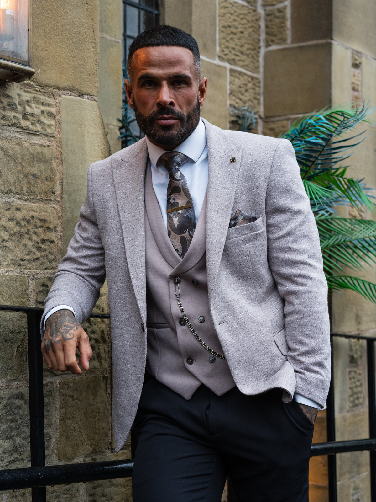 Valen - Beige 3 Piece Suit