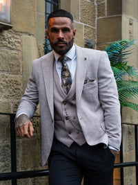 Valen - Beige 3 Piece Suit