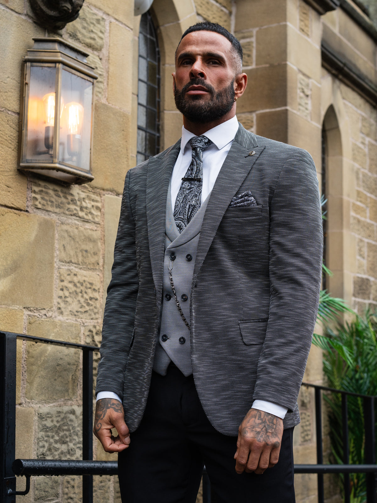 Onyx - Black/Grey 3 Piece Suit