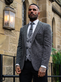 Onyx - Black/Grey 3 Piece Suit