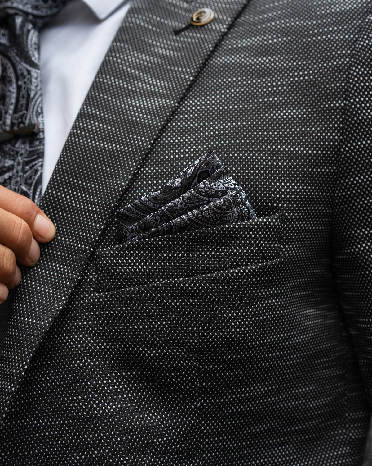 Onyx - Black/Grey 3 Piece Suit