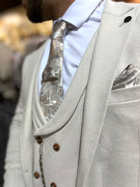 Prayto - Cream 3 Piece Suit