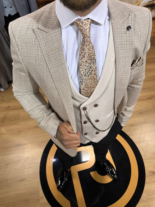 Sereni - Honeycomb/Cream 3 Piece Suit