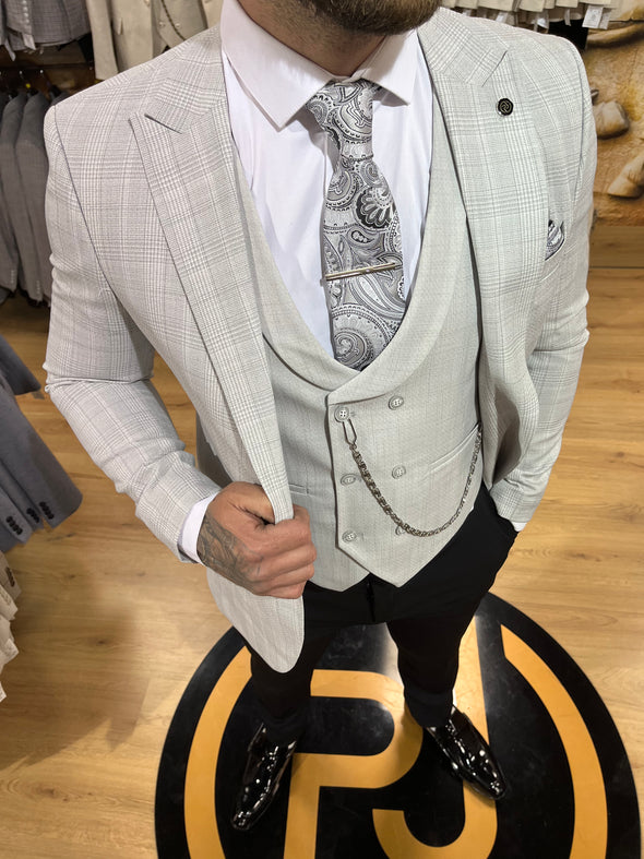 Dali - Light Grey 3 Piece Suit