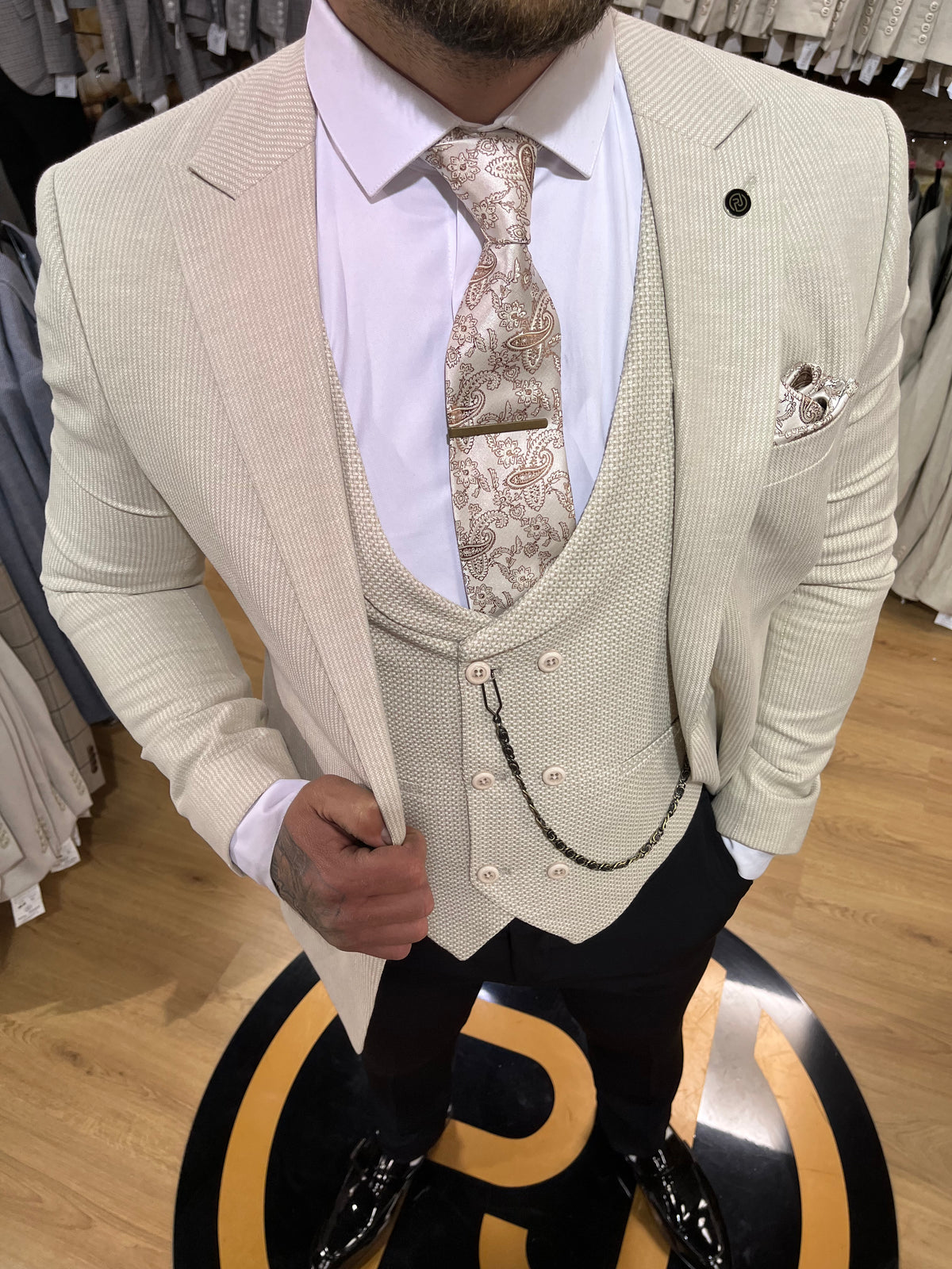 Vermere - Cream 3 Piece Suit