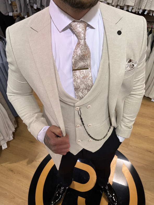 Vermere - Cream 3 Piece Suit