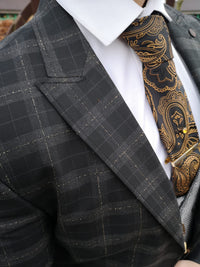 Mario - Black/Grey 3 Piece Suit