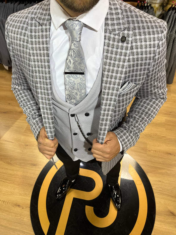 Puyol - Light Grey 3 Piece Suit
