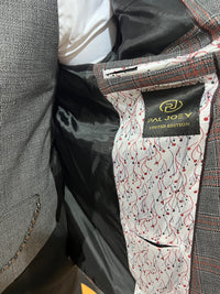 Gullit - Dark Grey/Red 3 Piece Suit