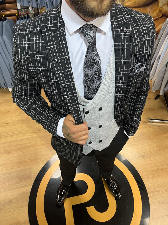 Cruyff - Black/Grey 3 Piece Suit