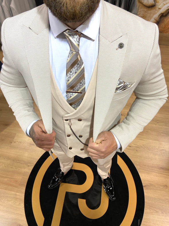 Chelsey - Cream 3 Piece Suit