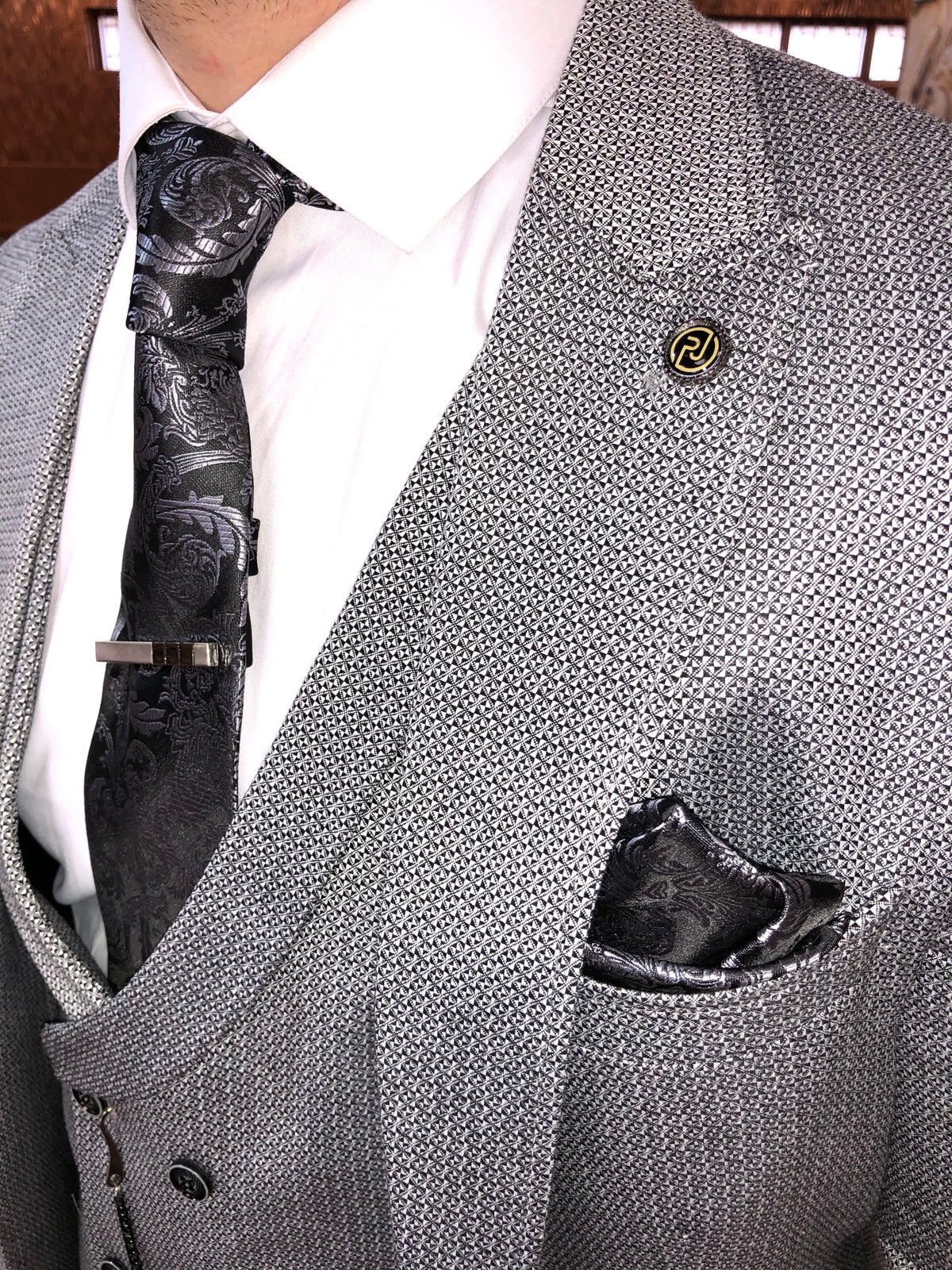 Shelton - Grey 3 Piece Suit