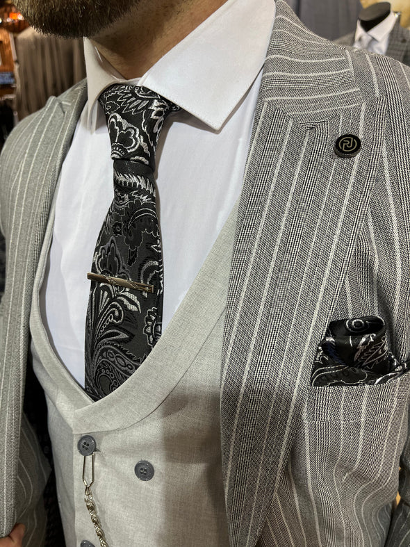 Cavani - Grey 3 Piece Suit