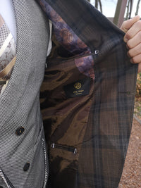 Mara - Brown/Blue 3 Piece Suit