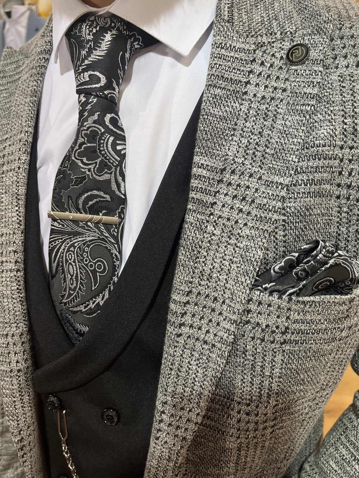 Bebeto - Grey/Black 3 Piece Suit