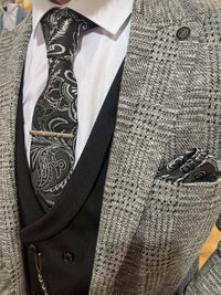 Bebeto - Grey/Black 3 Piece Suit