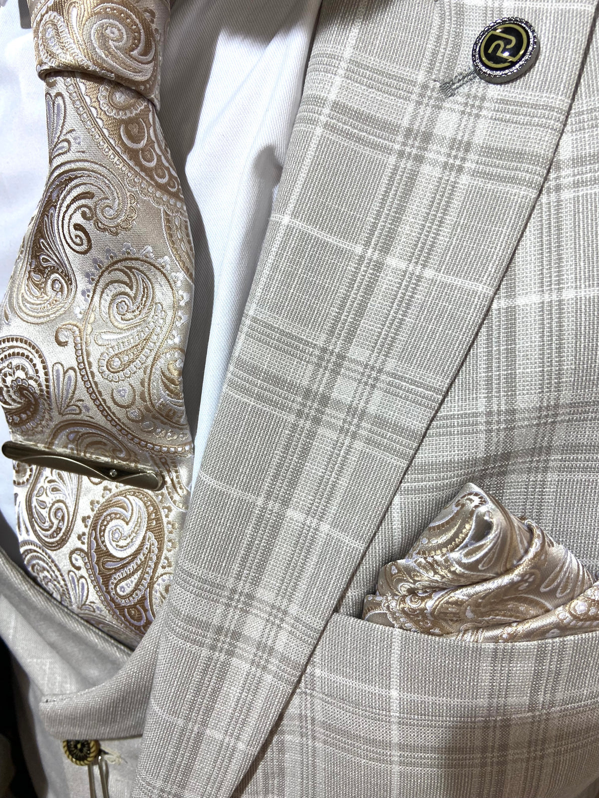 Pluto - Stone 3 Piece Suit
