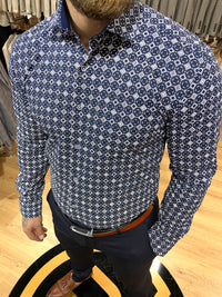 1201 Navy L/S Shirt