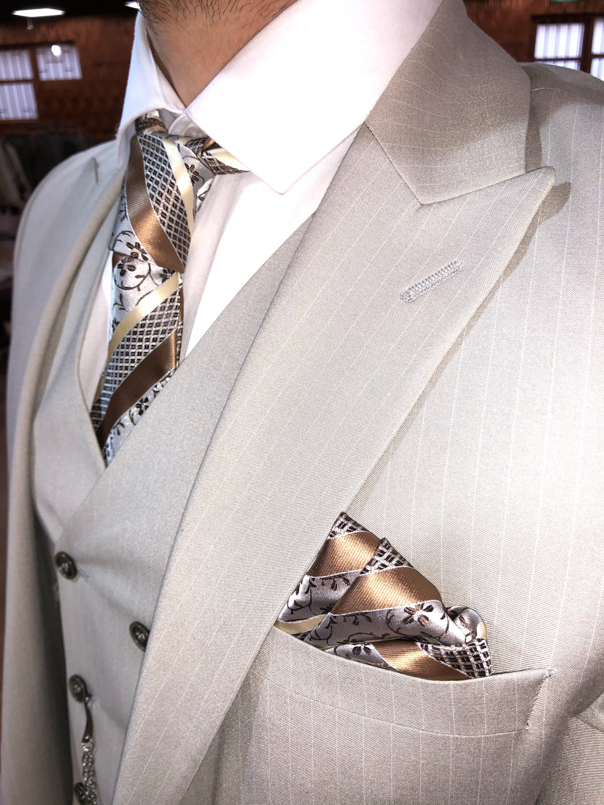 Zeus - Stone 3 Piece Suit