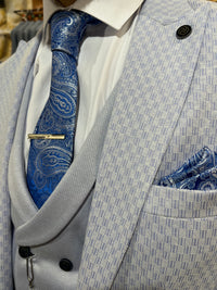 Ronaldo - Baby Blue 3 Piece Suit