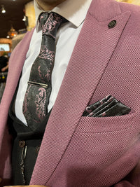 Mbappe - Pink/Black 3 Piece Suit