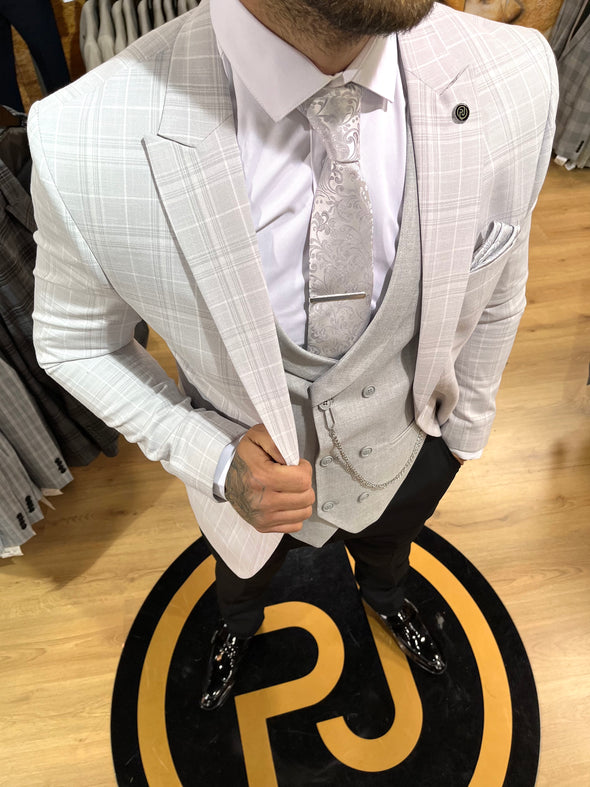 Charlton - Light Grey 3 Piece Suit