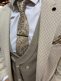 Shilton - Cream/Beige 3 Piece Suit