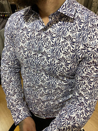 12012 Navy & White L/S Shirt