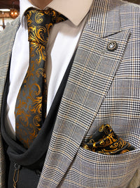 Alfred - Grey/Black 3 Piece Suit