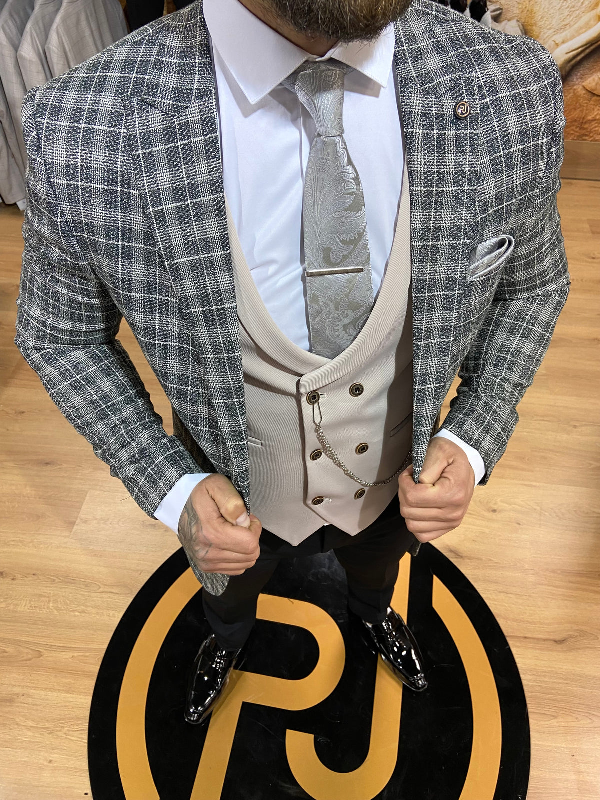 Bali - Sage/Cream 3 Piece Suit