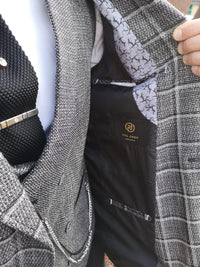 Hampton - Grey/Black 3 Piece Suit