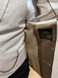 Hurst - Cream 3 Piece Suit