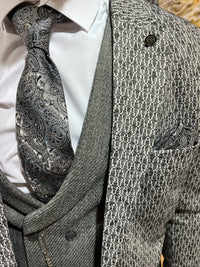Beckham - Grey/Black 3 Piece Suit