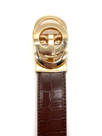 G Belt 0003 - Brown/Gold