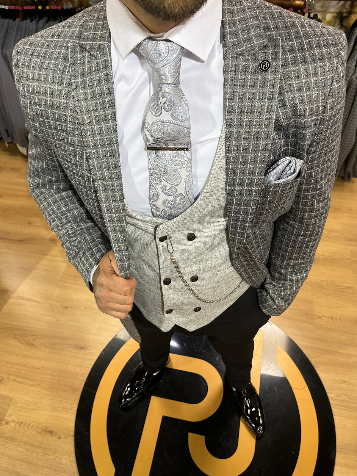 Carlos - Charcoal Grey 3 Piece Suit