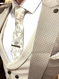 Totti - Taupe/Cream 3 Piece Suit