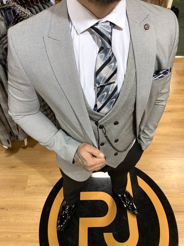 Tyson - Grey 3 Piece Suit
