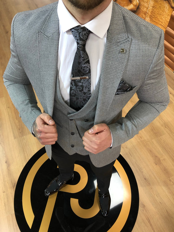 Shelton - Grey 3 Piece Suit