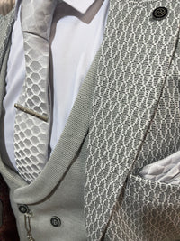 Diego - Light Grey/Sage 3 Piece Suit