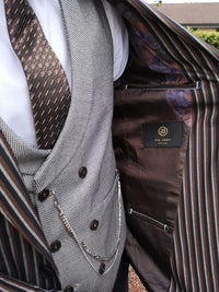 Denver - Black/Grey/Brown 3 Piece Suit